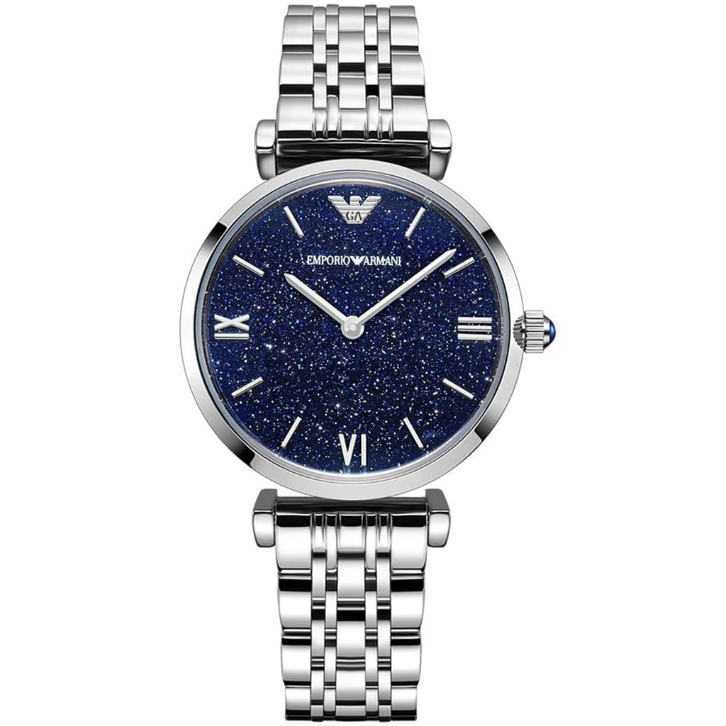 Emporio Armani AR11091 Women’s Blue Dial Silver Stainless Steel Gianni Watch