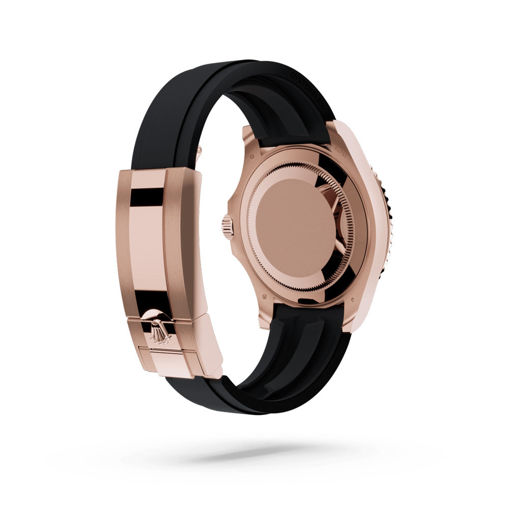 Rolex Yacht-Master II – rose Gold, Black Dial & Rubber Strap