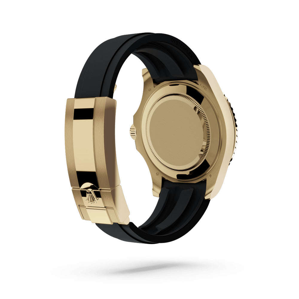 Rolex Yacht-Master II – Gold, Black Dial & Rubber Strap