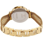 Guess Chiffon W1083L2 Gold Tone Mesh Bracelet Crystal Watch