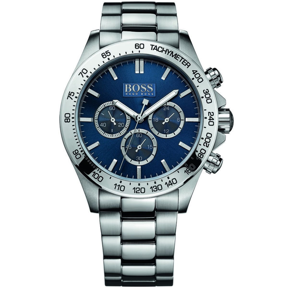 Hugo Boss Ikon Chronograph 1512963 Silver Case Blue Dial Men's Watch