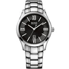 Hugo Boss Ambassador 1513025 Silver Case Black Dial Silver Metal Men's Watch