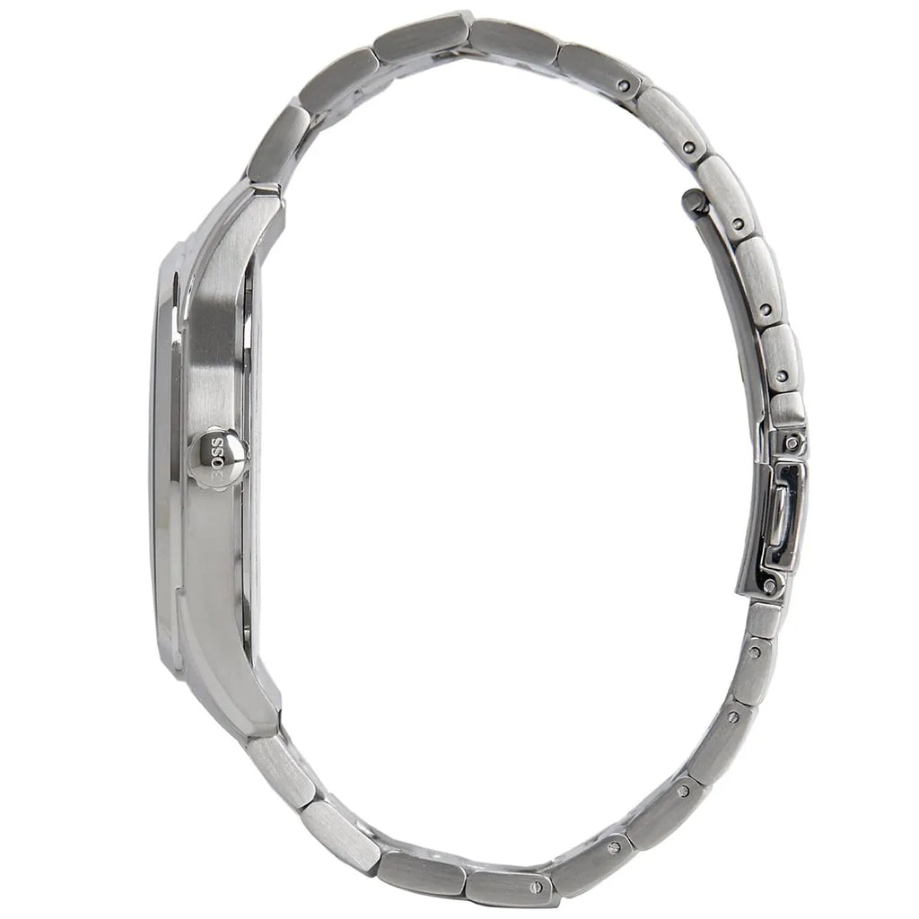 Hugo Boss Ambassador 1513025 Silver Case Black Dial Silver Metal Men's Watch