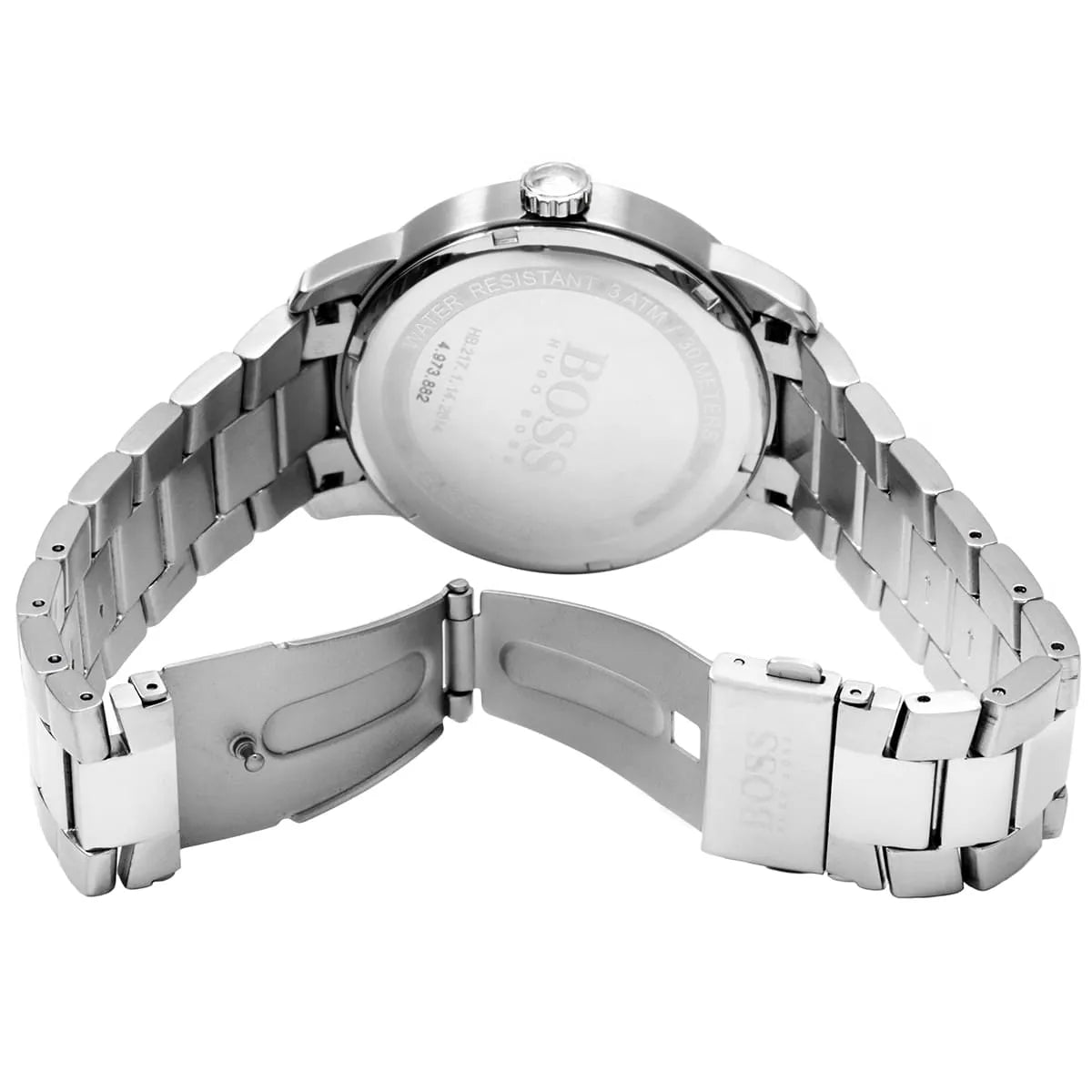 Hugo Boss Ambassador 1513025 Silver Case Black Dial Silver Metal Men's Watch