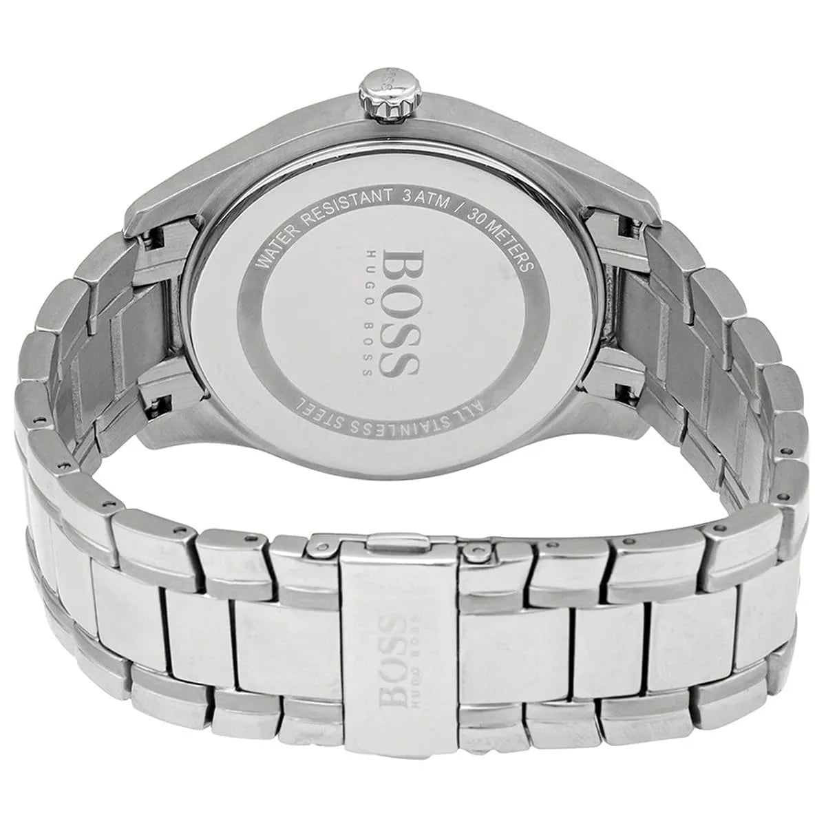 Hugo Boss Ambassador 1513025 Silver Case Black Dial Silver Metal Men's Watch