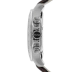 Hugo Boss Ikon 1513175 Silver Case White Dial Brown Leather Strap Men's Watch