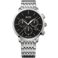 Hugo Boss Signature 1513267 Silver Case Black Dial Silver Metal Men's Watch