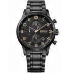 Hugo Boss Aeroliner 1513275 Black Ion-Plated Case Black Dial Men's Watch