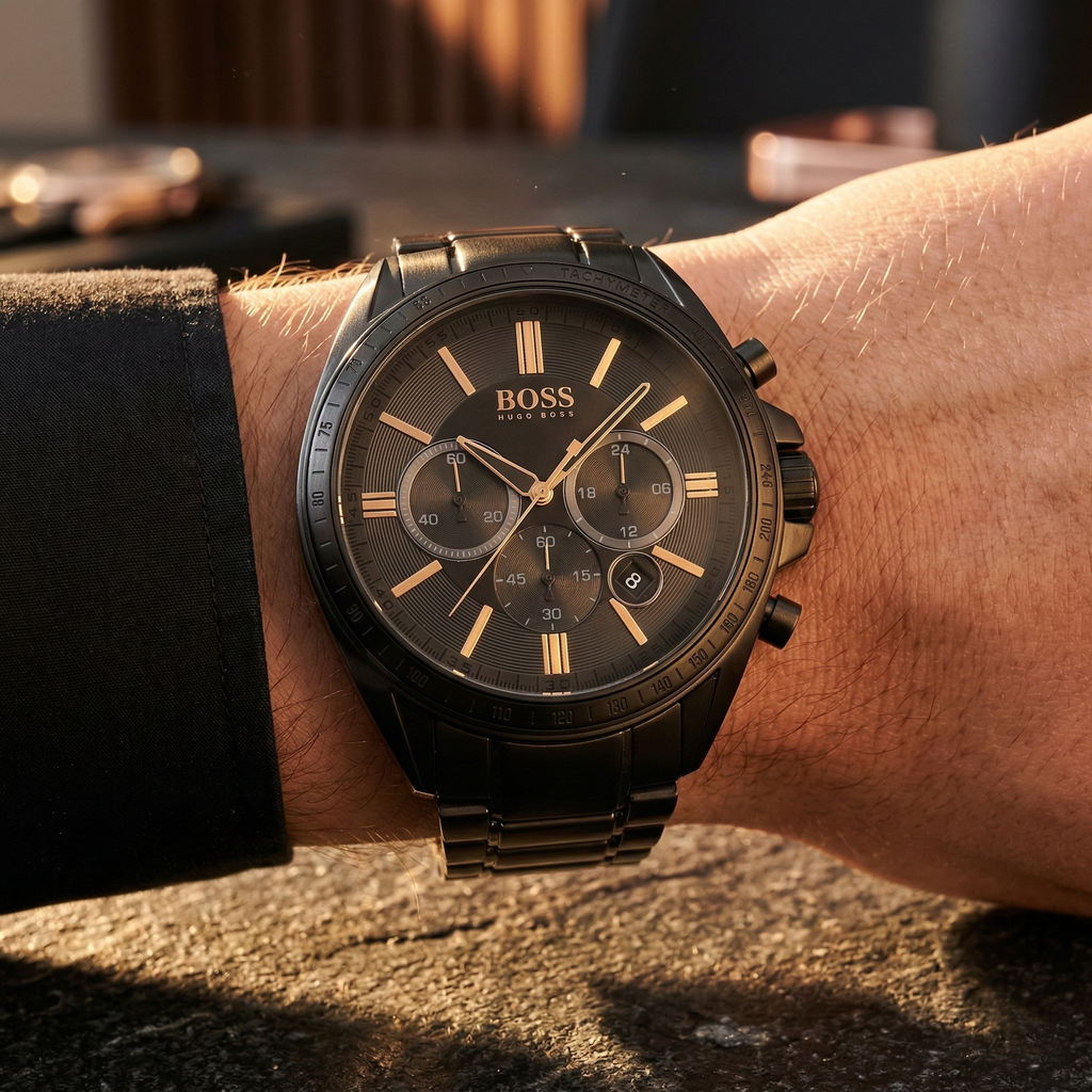 Hugo Boss Driver 1513277 Black Ion-Plated Case Black Dial Men's Watch