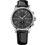 Hugo Boss Jet 1513279 Silver Case Black Dial Black Leather Men's Watch