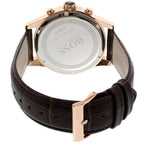 Hugo Boss Jet 1513281 Rose Gold Case Grey Dial Brown Leather Men's Watch