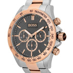 Hugo Boss Ikon 1513339 Two-Tone Rose Gold & Grey Dial Chronograph Men's Watch