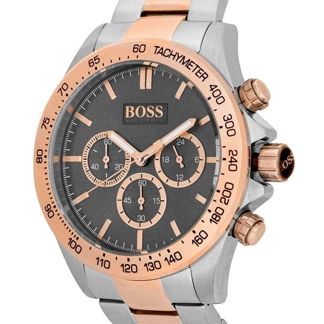 Hugo Boss Ikon 1513339 Two-Tone Rose Gold & Grey Dial Chronograph Men's Watch