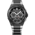 Hugo Boss Supernova 1513368 Silver Case Black Dial Silver Metal & Black Rubber Strap Men's Watch
