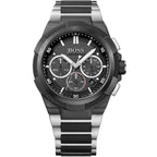 Hugo Boss Supernova 1513368 Silver Case Black Dial Silver Metal & Black Rubber Strap Men's Watch