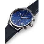 Hugo Boss Runner 1513431 Silver Case Blue Dial Blue Leather Men's Watch