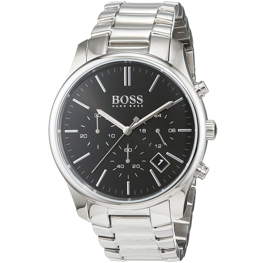 Hugo Boss Hero 1513433 Silver-Tone Black Dial Chronograph Men's Watch