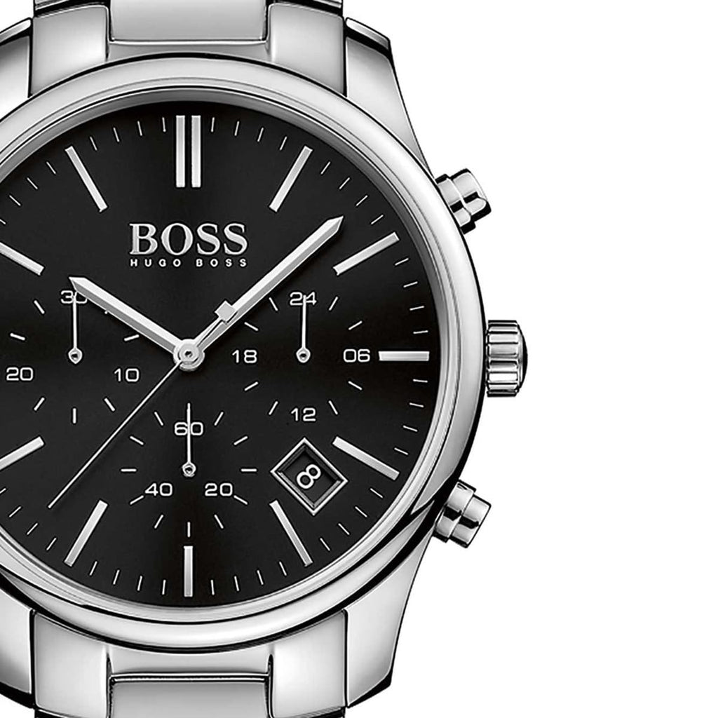 Hugo Boss Hero 1513433 Silver-Tone Black Dial Chronograph Men's Watch