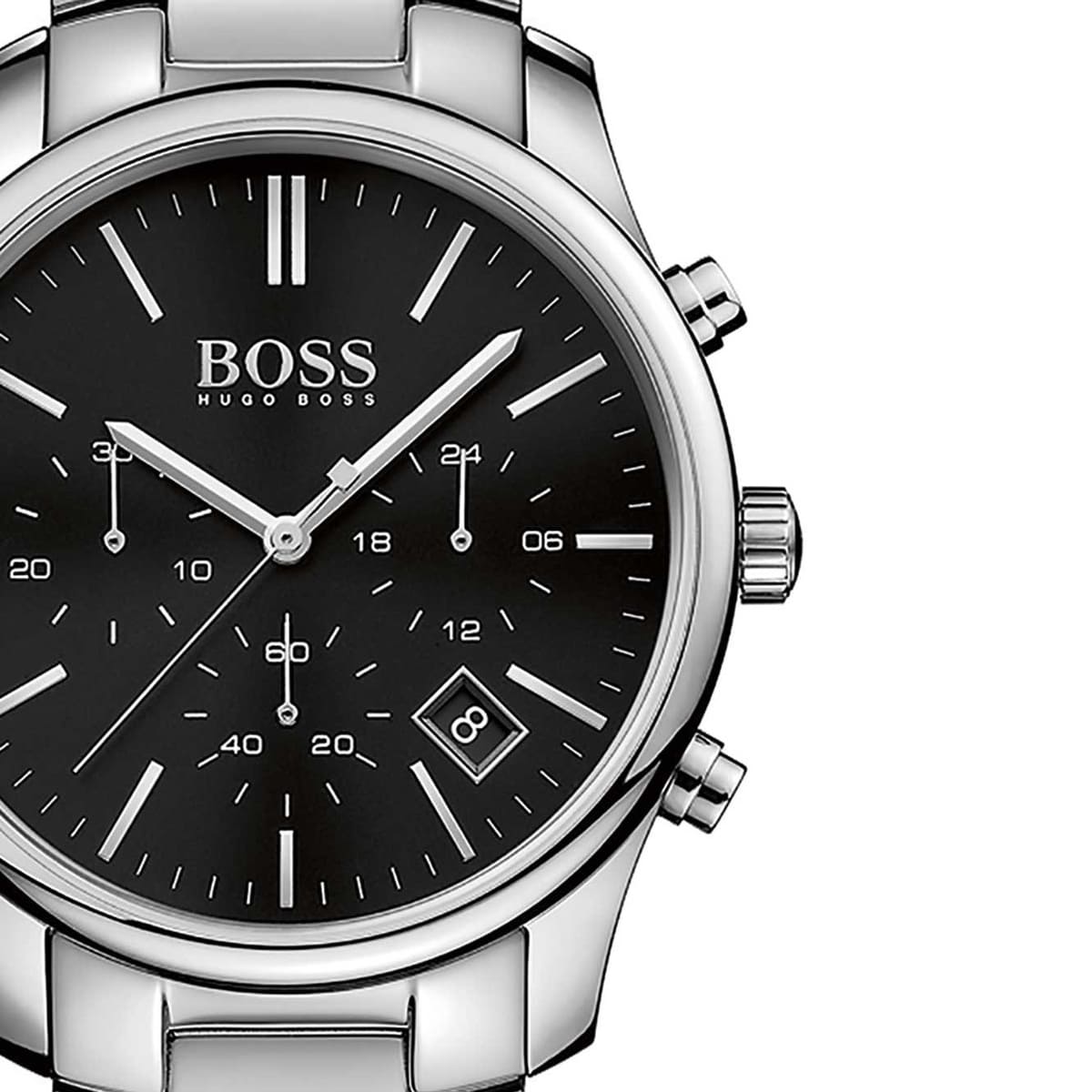 Hugo Boss Hero 1513433 Silver-Tone Black Dial Chronograph Men's Watch