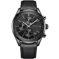 Hugo Boss Grand Prix 1513474 Black Ion-Plated Case Black Dial Black Leather Men's Watch