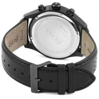Hugo Boss Grand Prix 1513474 Black Ion-Plated Case Black Dial Black Leather Men's Watch