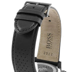 Hugo Boss Grand Prix 1513474 Black Ion-Plated Case Black Dial Black Leather Men's Watch