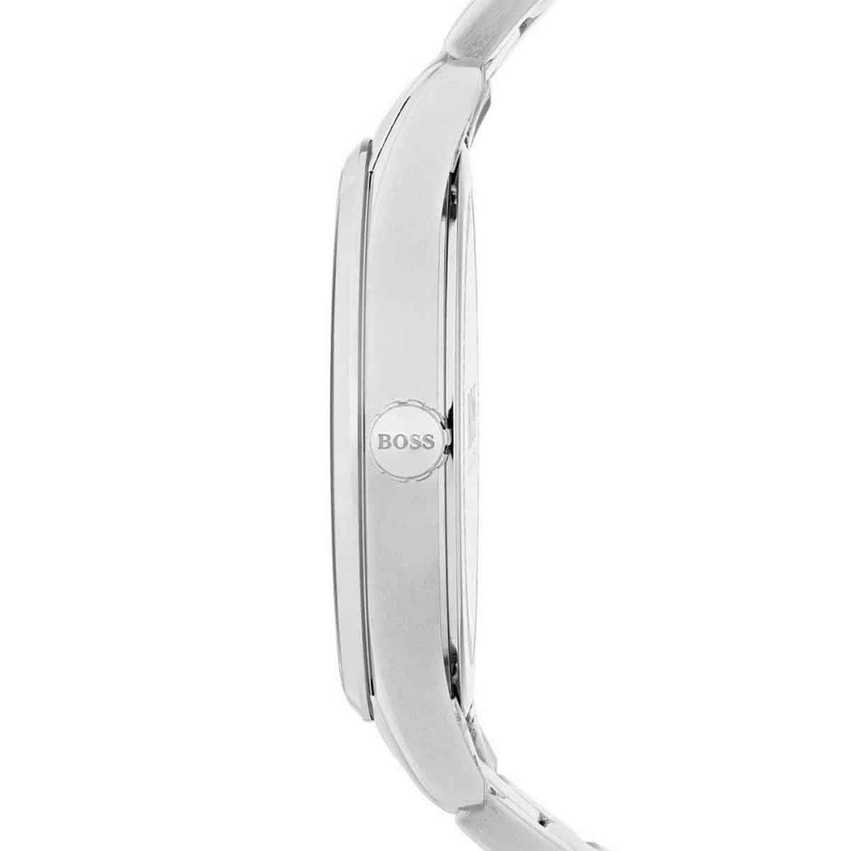 Hugo Boss Governor 1513487 Silver Case Blue Textured Dial Silver Metal Men's Watch
