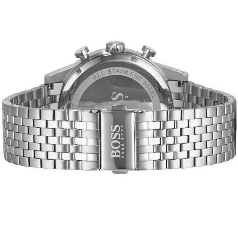 Hugo Boss Navigator 1513498 Silver Case Blue Dial Silver Metal Link Men's Watch