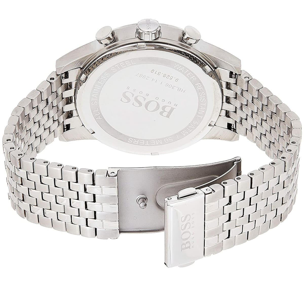 Hugo Boss Navigator 1513498 Silver Case Blue Dial Silver Metal Link Men's Watch