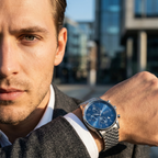 Hugo Boss Navigator 1513498 Silver Case Blue Dial Silver Metal Link Men's Watch