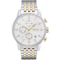 Hugo Boss Navigator 1513499 Runner Two-Tone Silver Gold White Dial Men's Watch
