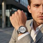 Hugo Boss Rafale 1513511 Silver Case Silver Dial Black Bezel Men's Watch