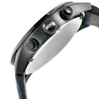 Hugo Boss Grand Prix 1513563 Black Case Black Dial Blue Leather Men's Watch