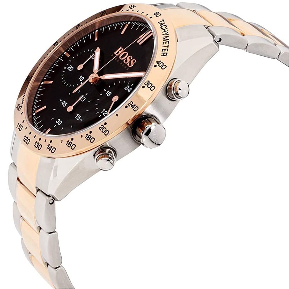 Hugo Boss Talent 1513584 Two-Tone Silver Copper Case Black Dial Men's Watch