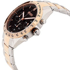 Hugo Boss Talent 1513584 Two-Tone Silver Copper Case Black Dial Men's Watch