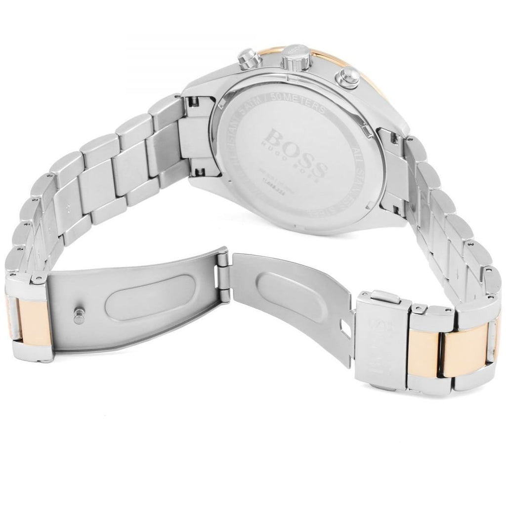 Hugo Boss Talent 1513584 Two-Tone Silver Copper Case Black Dial Men's Watch