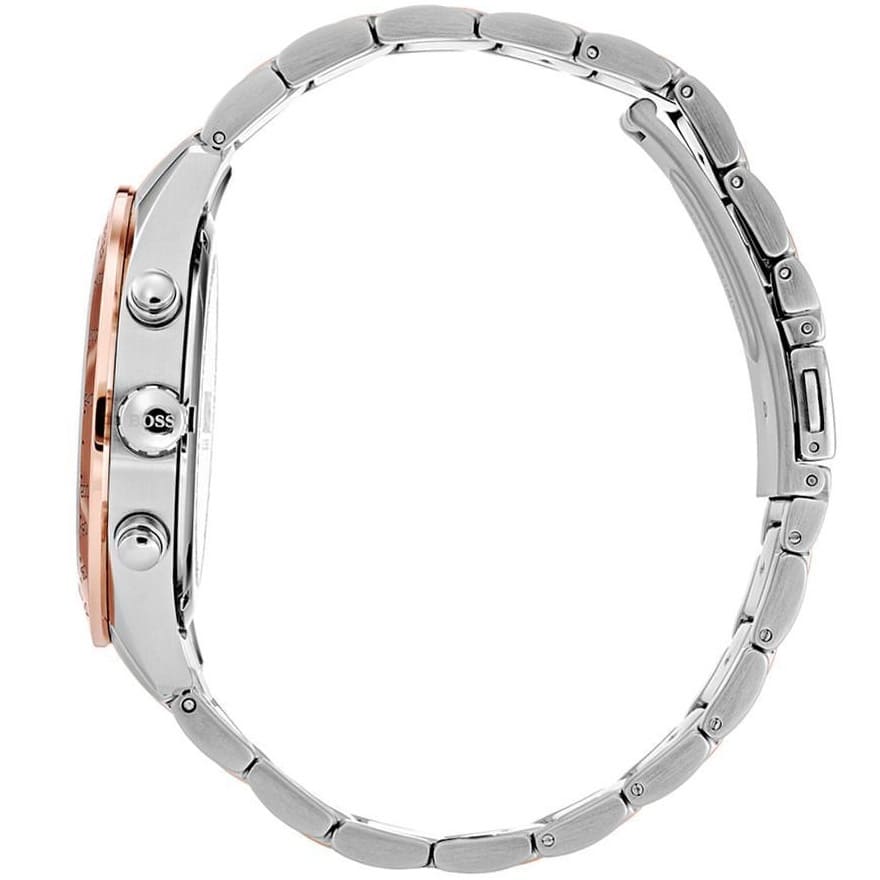 Hugo Boss Talent 1513584 Two-Tone Silver Copper Case Black Dial Men's Watch