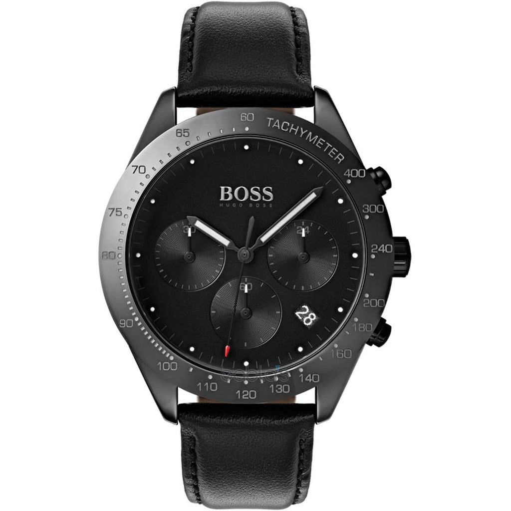 Hugo Boss Talent 1513590 Black Case Black Dial Black Leather Men's Watch