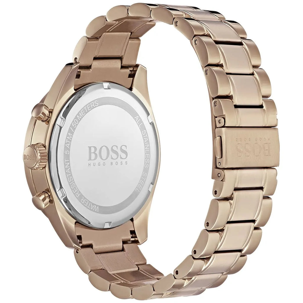 Hugo Boss Trophy 1513632 Rose Gold Case Gray Dial Rose Gold Metal Men's Watch