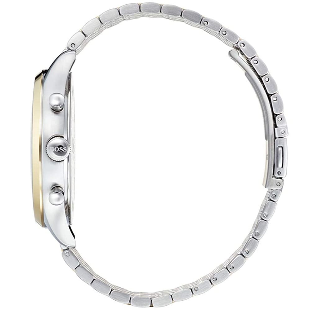 Hugo Boss Companion 1513654 Two-Tone Silver Gold Case Silver Dial Men's Watch