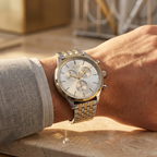 Hugo Boss Companion 1513654 Two-Tone Silver Gold Case Silver Dial Men's Watch