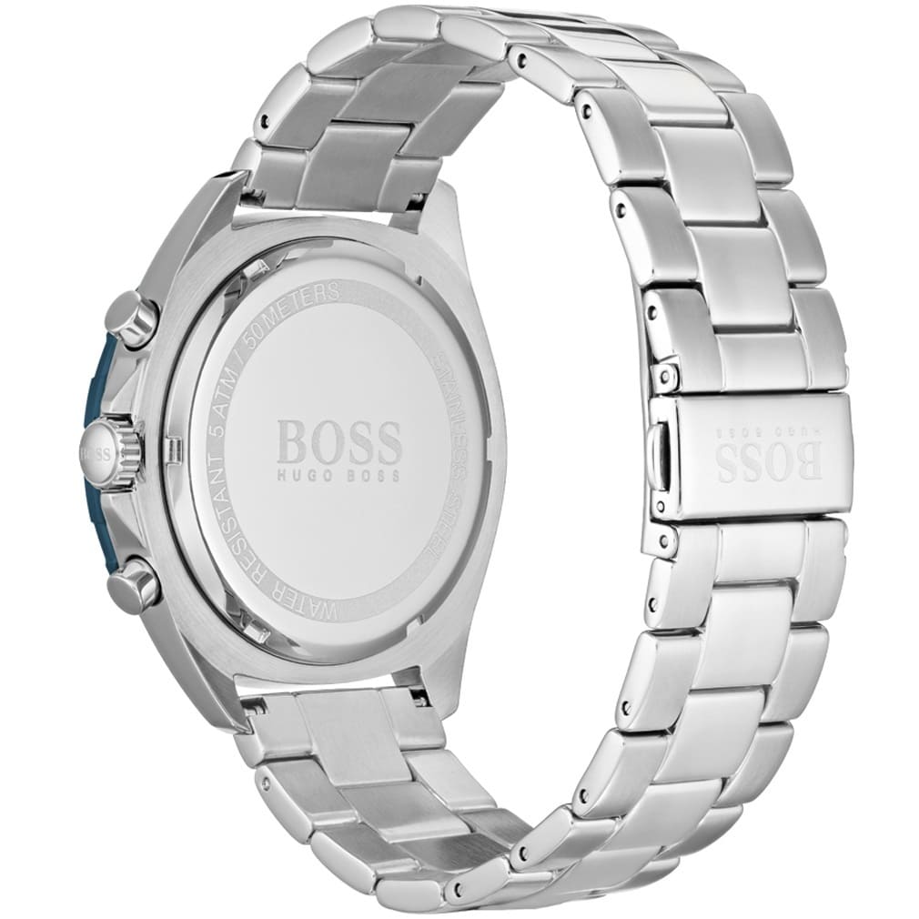 Hugo Boss Intensity 1513665 Silver Case Blue Dial Blue Bezel Men's Watch