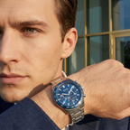 Hugo Boss Intensity 1513665 Silver Case Blue Dial Blue Bezel Men's Watch