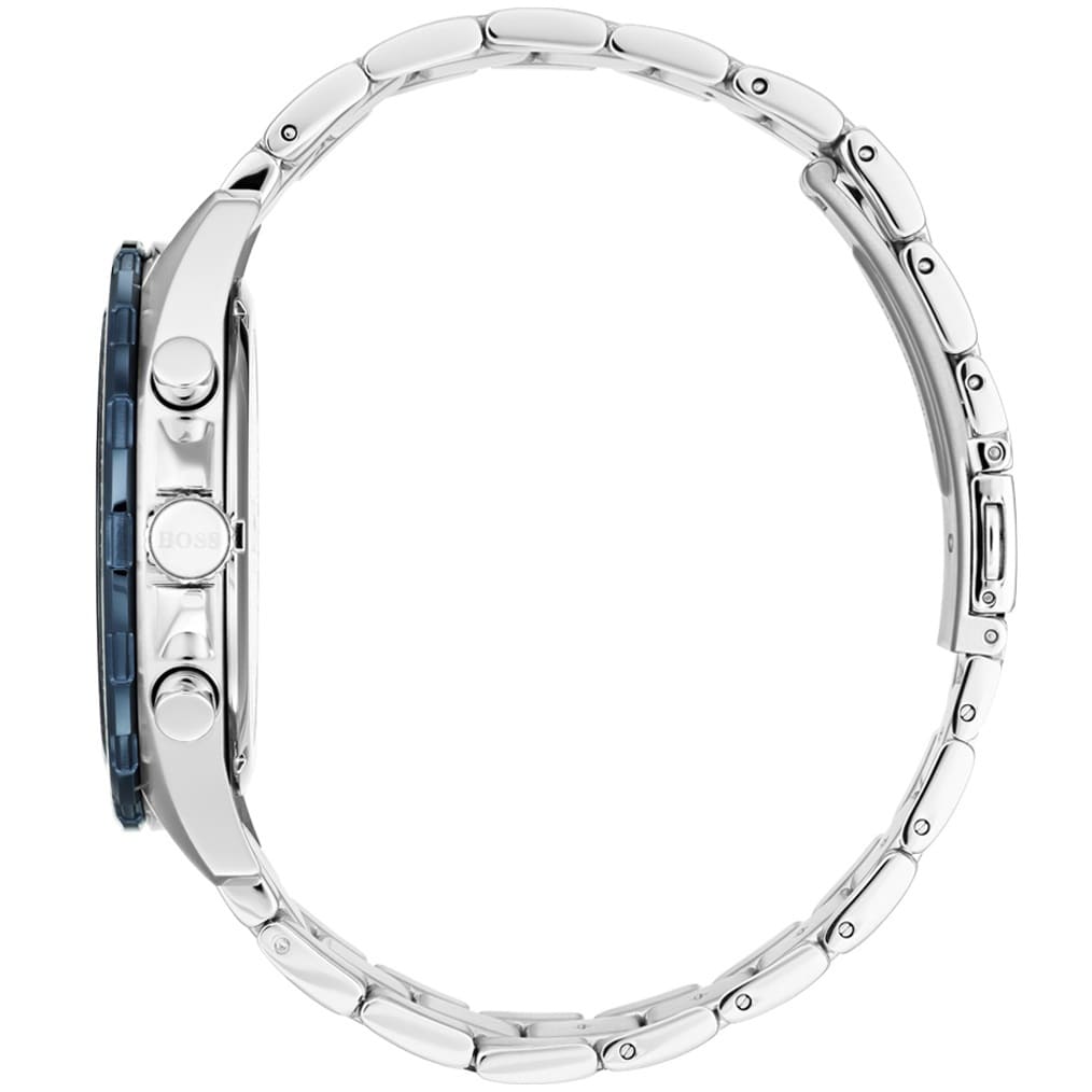 Hugo Boss Intensity 1513665 Silver Case Blue Dial Blue Bezel Men's Watch