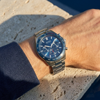 Hugo Boss Intensity 1513665 Silver Case Blue Dial Blue Bezel Men's Watch