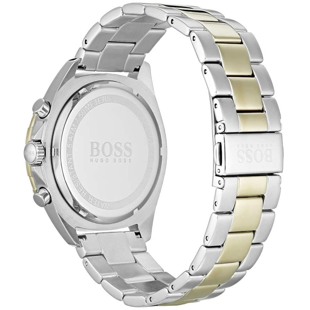 Hugo Boss Intensity 1513667 Two-Tone Silver Gold Case Blue Dial Men's Watch