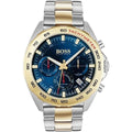 Hugo Boss Intensity 1513667 Two-Tone Silver Gold Case Blue Dial Men's Watch