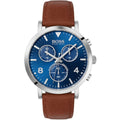 Hugo Boss Spirit 1513689 Silver Case Blue Dial Brown Leather Men's Watch