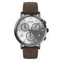 Hugo Boss Spirit 1513690 Grey Case Silver Dial Brown Textile Men's Watch