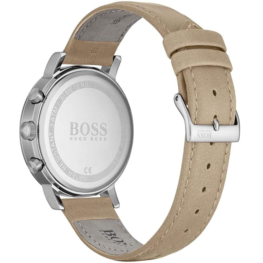 Hugo Boss Spirit 1513691 Silver Case Gray Dial Brown Leather Men's Watch